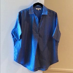 Madewell Courier Stripe Button Back Shirt